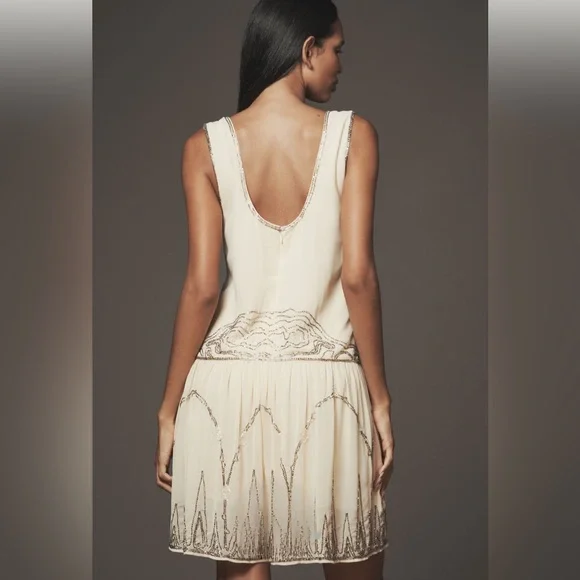 By Anthropologie Sleeveless Embellished Romper - Picture 2 of 4